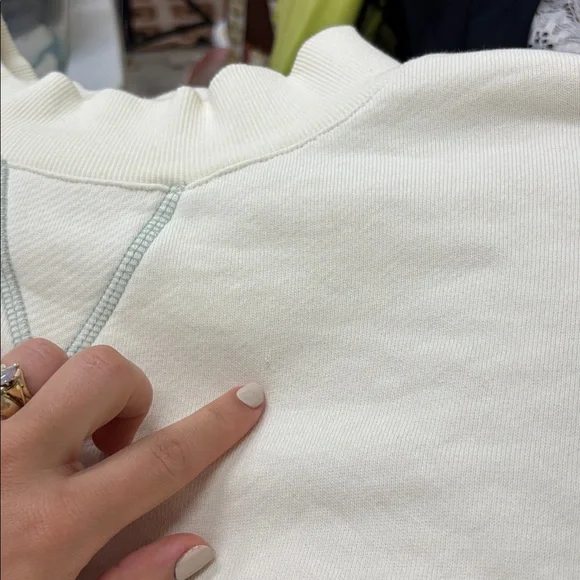 PARKE Classic Mockneck Off white Sweatshirt Oversized S/M - Picture 8 of 10